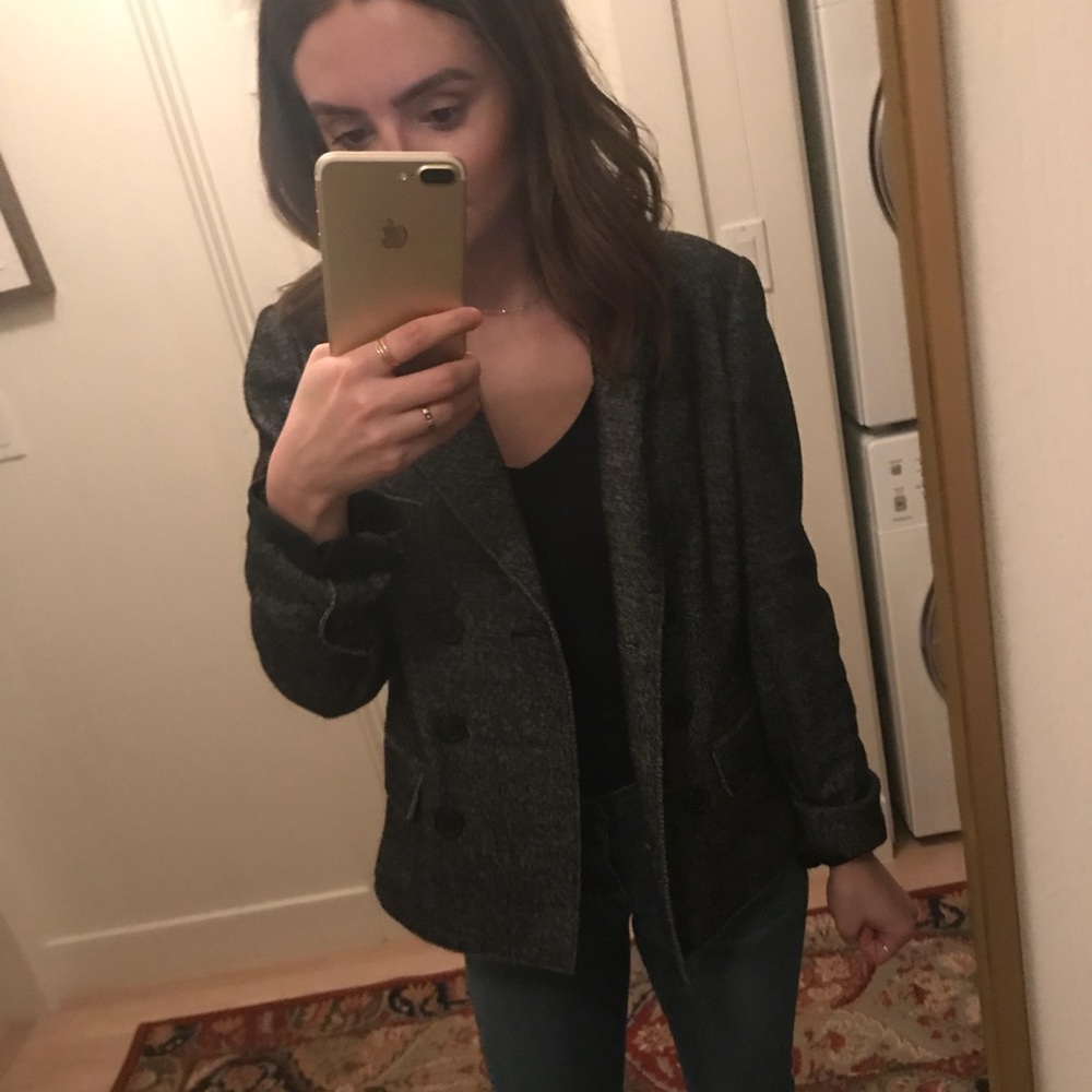 J Crew Black Grey Blazer